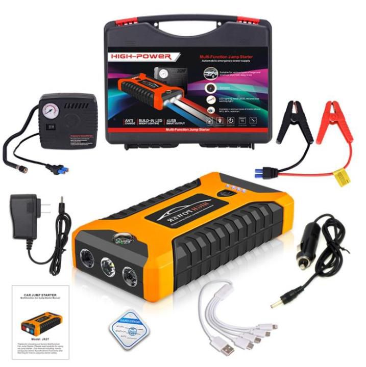 Démarreur de démarrage portable avec pompe à air Pro 4 en 1